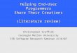Helping End-User Programmers Share Their Creations (literature review)
