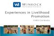 Experiences in Livelihood Promotion