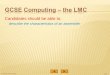 GCSE Computing – the LMC