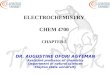 ELECTROCHEMISTRY CHEM 4700 CHAPTER  5