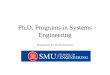 Ph.D. Programs in Systems Engineering