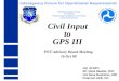 Civil Input to GPS III