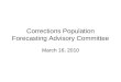 Corrections Population Forecasting Advisory Committee