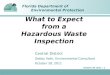 What to Expect  from a  Hazardous Waste Inspection