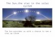 The Sun…the star in the solar system
