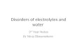 Disorders of electrolytes and water