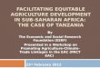 Facilitating Equitable Agriculture Development in Sub-Saharan Africa:  The Case of Tanzania