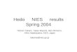 Hedo NIES results Spring 2004