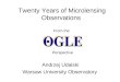 Twenty Years of Microlensing Observations  From the