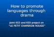 How to promote languages through  drama