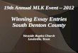 19th Annual MLK Event – 2012 Winning Essay Entries
