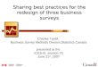 Sharing best practices for the redesign of three business surveys