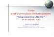 iLabs and Curriculum Enhancement  “Engineering Africa”  4 th -6 th  March, 2007 Prof L.O. Kehinde