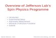 Overview of Jefferson Lab’s Spin Physics Programme