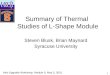 Summary of Thermal  Studies of L-Shape Module