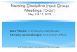 Nursing  D iscipline  I nput  G roup Meetings  (“ DIGs ”)   May 4 & 11, 2012