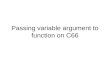 Passing variable argument to function on C66