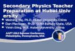 Secondary Physics Teacher Preparation at Hubei University