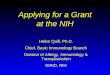 Applying for a Grant at the NIH