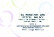 EU MONETARY AND FISCAL POLICY TOPICS IN ECONOMIC POLICY – SPRING 2009 - JMU
