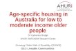 Age-specific housing in Australia for low to moderate income older people