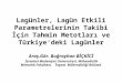 Lagünler, Lagün Etkili Parametrelerinin Takibi İçin Tahmin Metotları ve Türkiye’deki Lagünler