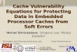 Cache Vulnerability Equations for Protecting Data in Embedded Processor Caches from  Soft Errors