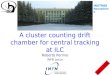 A cluster counting drift chamber for central tracking at ILC