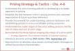 Pricing Strategy & Tactics – Chs. 4-6