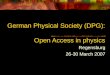 German Physical Society (DPG):  Open Access in physics