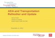ADA and Transportation Refresher and Update