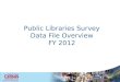Public Libraries Survey Data File Overview FY 2012