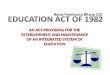 EDUCATION ACT OF 1982