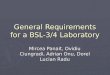 General Requirements for a BSL-3/4 Laboratory