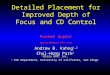 Detailed Placement for Improved Depth of Focus and CD Control