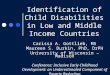 Identification of Child Disabilities in Low and Middle Income Countries