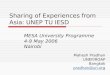 Sharing of Experiences from Asia: UNEP TU IESD