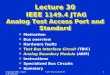 Lecture 30  IEEE  1149.4 JTAG Analog Test Access Port and Standard