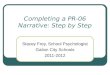 Completing a PR-06 Narrative: Step by Step