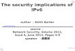 The security implications of IPv6