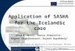 Application of SASHA  for the Icelandic case Vera D’Amico 1 , Dario Albarello 2 ,