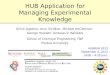 HUB Application for Managing Experimental Knowledge