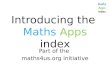 Introducing the  Maths Apps  index