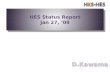 HES Status  Report Jan 27,  ’09