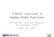 CS61A Lecture 3 Higher Order Functions