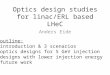 Optics design studies for  linac /ERL based  LHeC