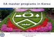 EA master programs in Korea