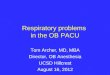 Respiratory problems  in the OB PACU