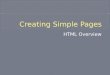 Creating Simple Pages