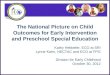 The National Picture on Child Outcomes for Early Intervention and Preschool Special Education